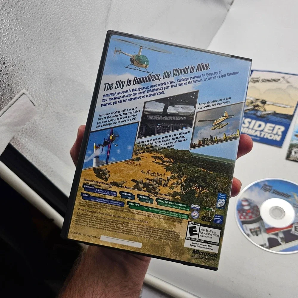 Microsoft Flight Simulator X PC DVD Game Windows Simulation Manual 2 Disc Set